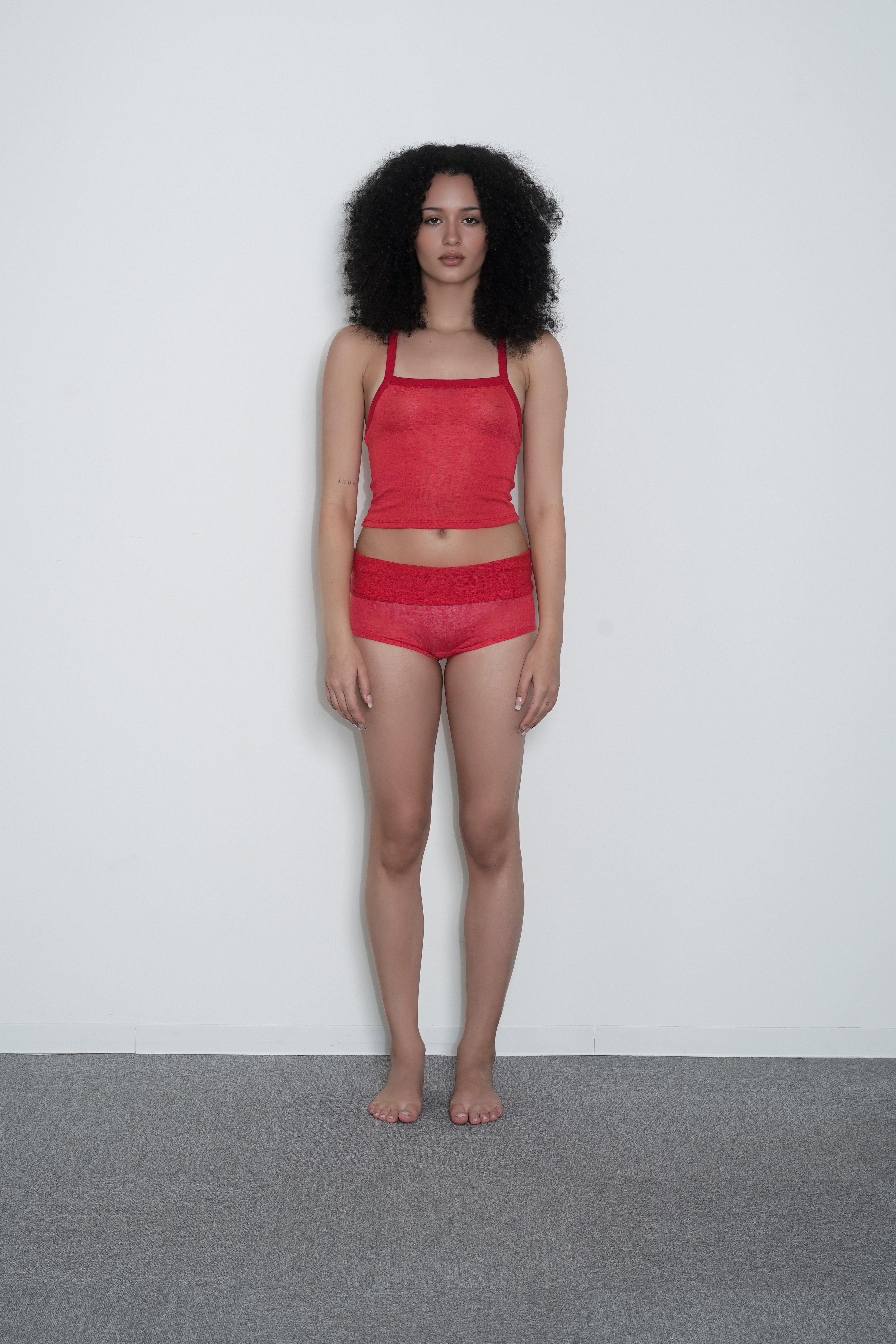 SHEER SHORTS - CHERRY