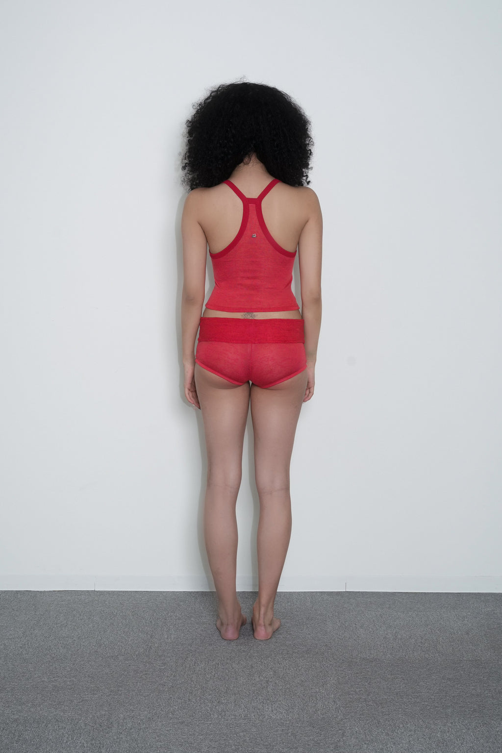 SHEER SHORTS - CHERRY