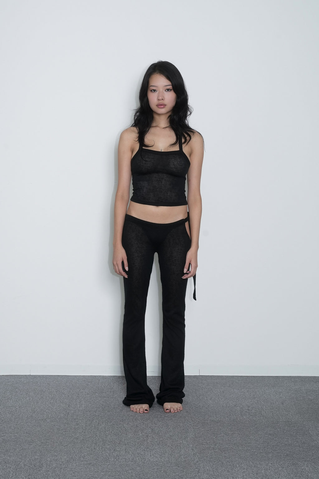 THE SHEER FLAREY PANTS - COAL