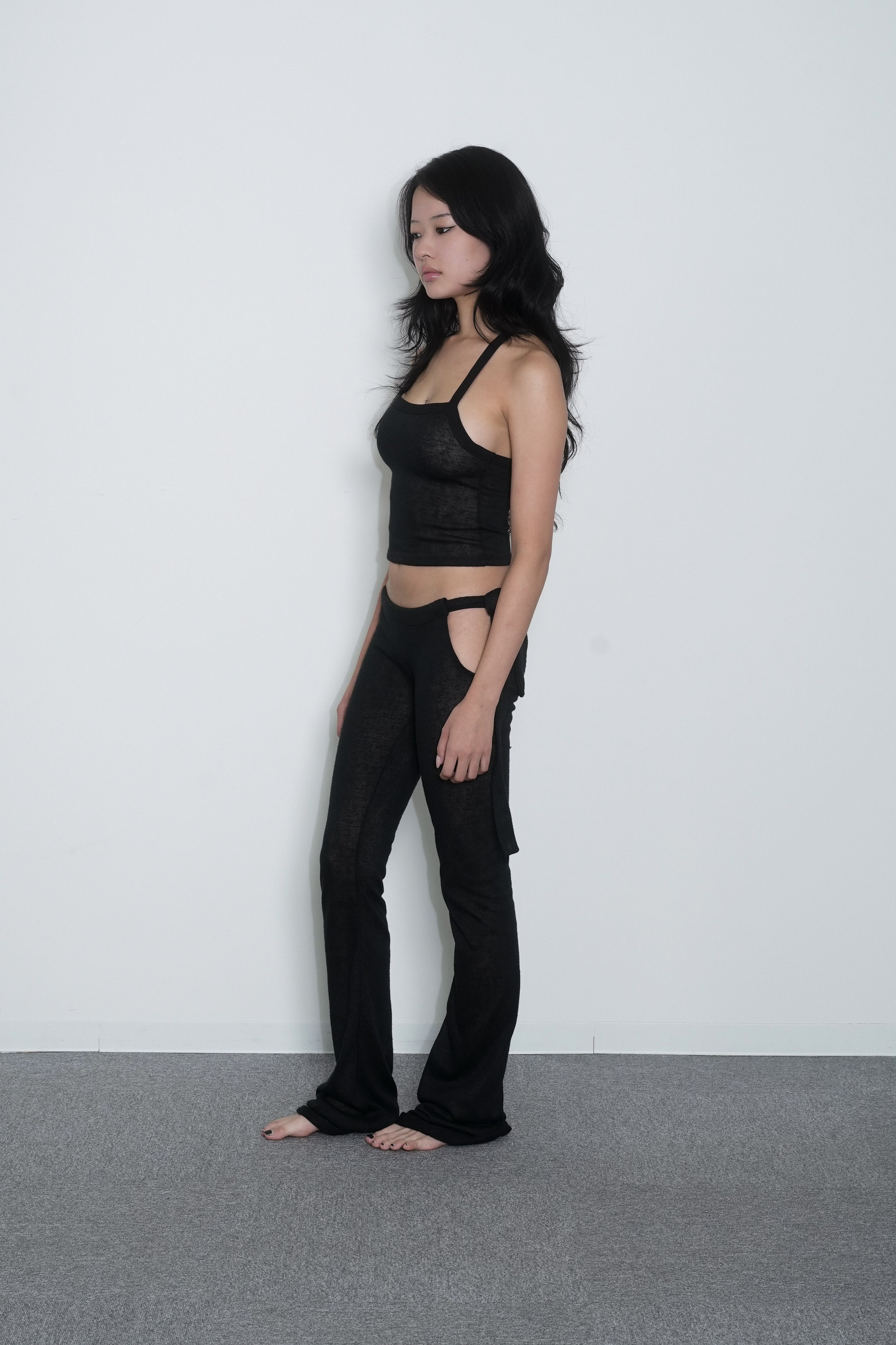 THE SHEER FLAREY PANTS - COAL