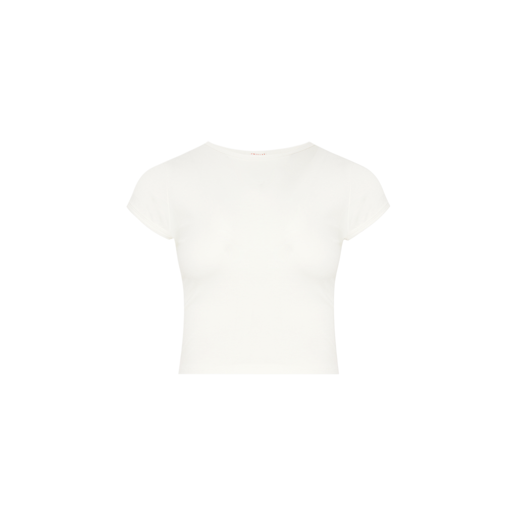PRETTY BASIC TEE - SNOW