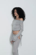 SHEER LONG SLEEVE  LAYER TOP - SEAL