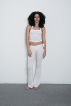 THE SHEER FLAREY PANTS - SNOW