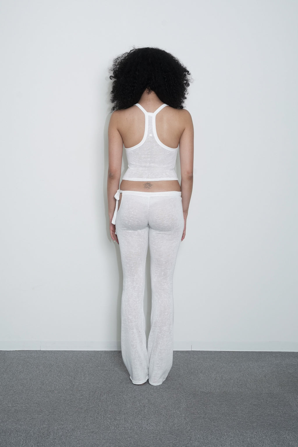 THE SHEER FLAREY PANTS - SNOW