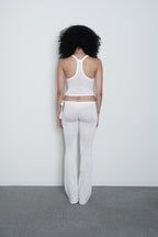 THE SHEER FLAREY PANTS - SNOW